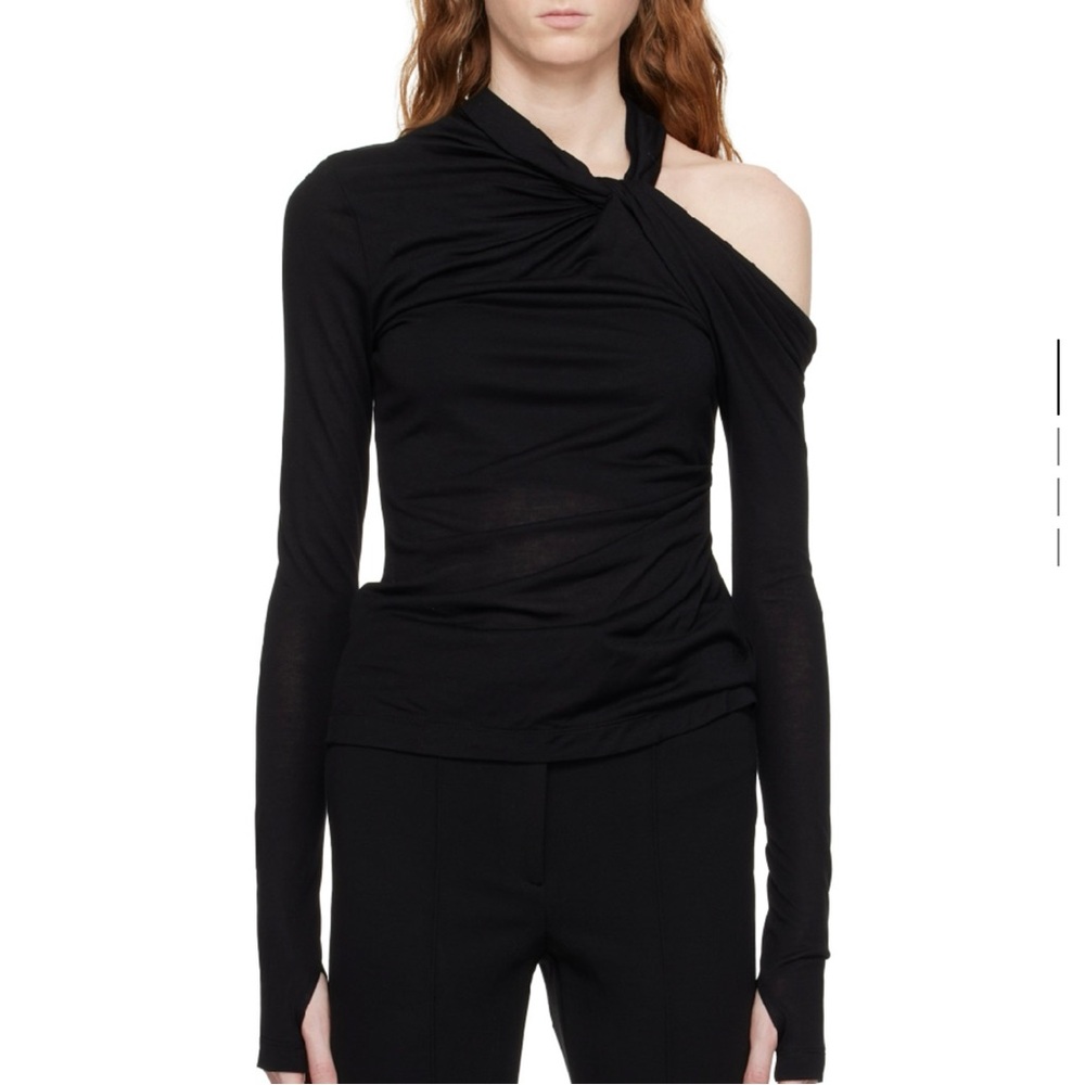 Helmut Lang Black Twisted Top